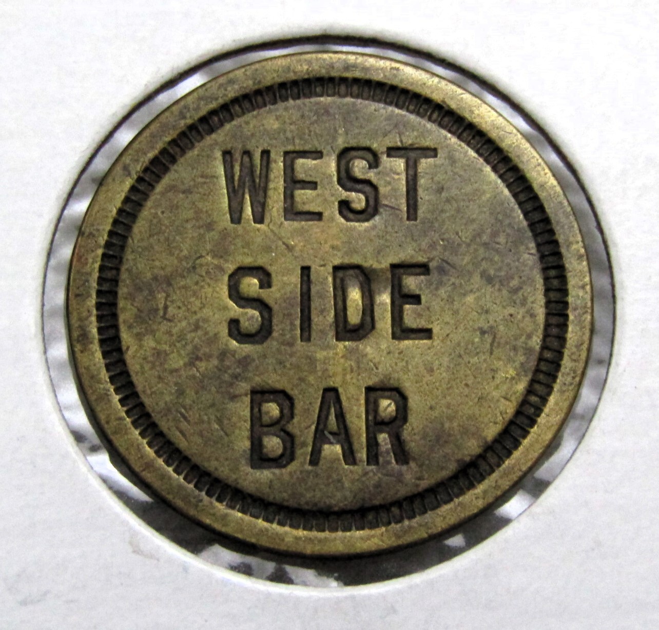 West Side Bar 5 Cents Trade Token - 23mm & 3.7 grams