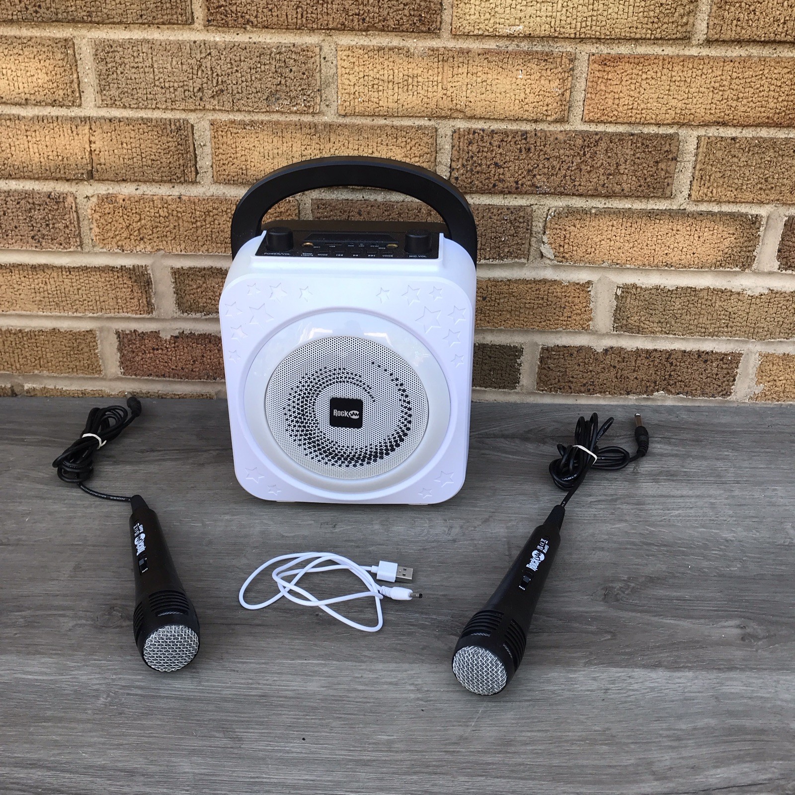 Karaoke Machine Bluetooth Portable Rock Jam + 2 Microphones