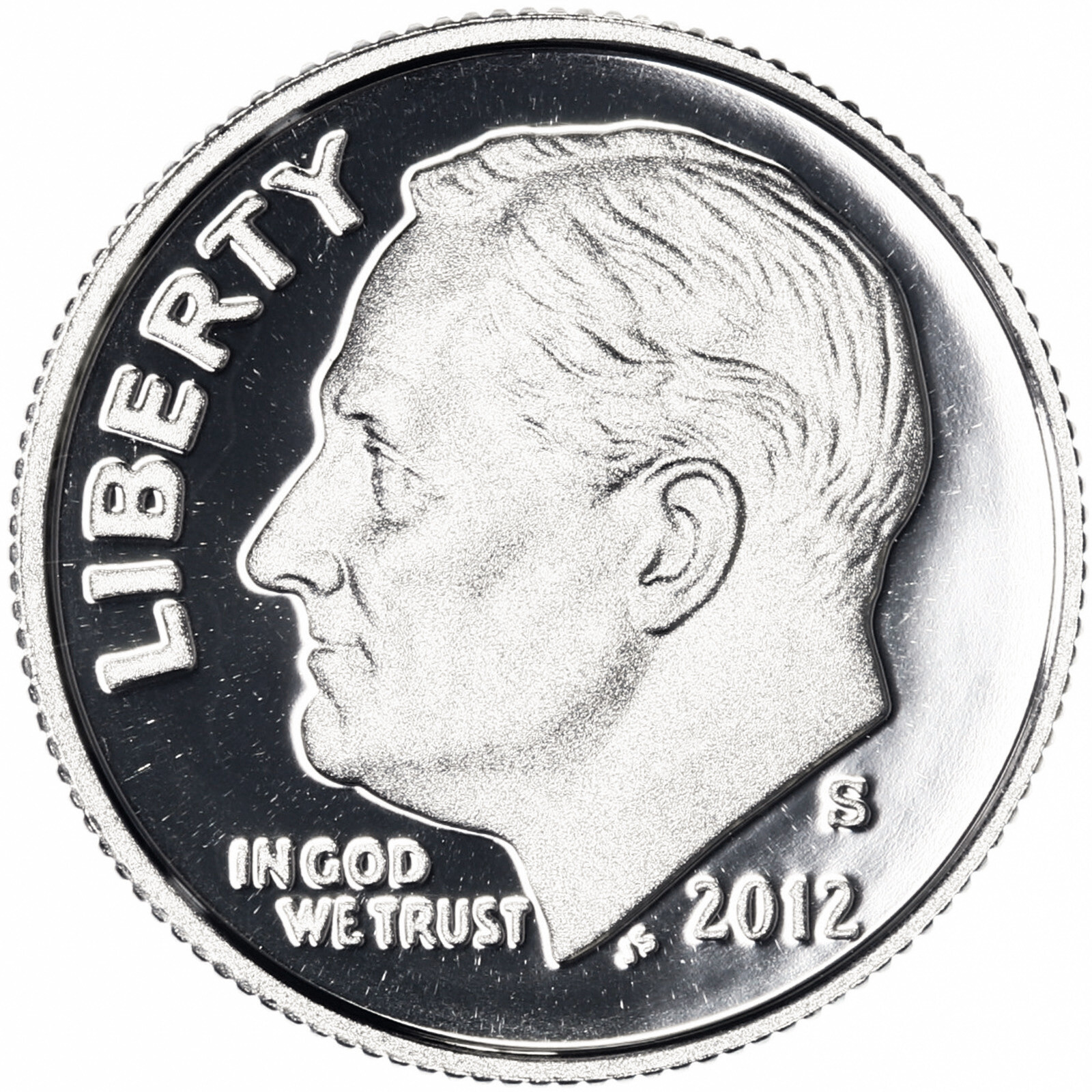 2012 S Roosevelt Dime Gem DCam Proof CN-Clad