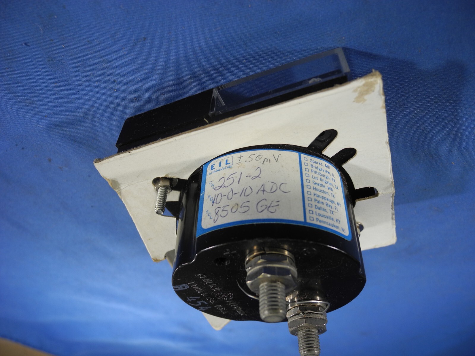 GENERAL ELECTRIC PANEL METER 10-0-10 DC AMPERES 8505 251-2