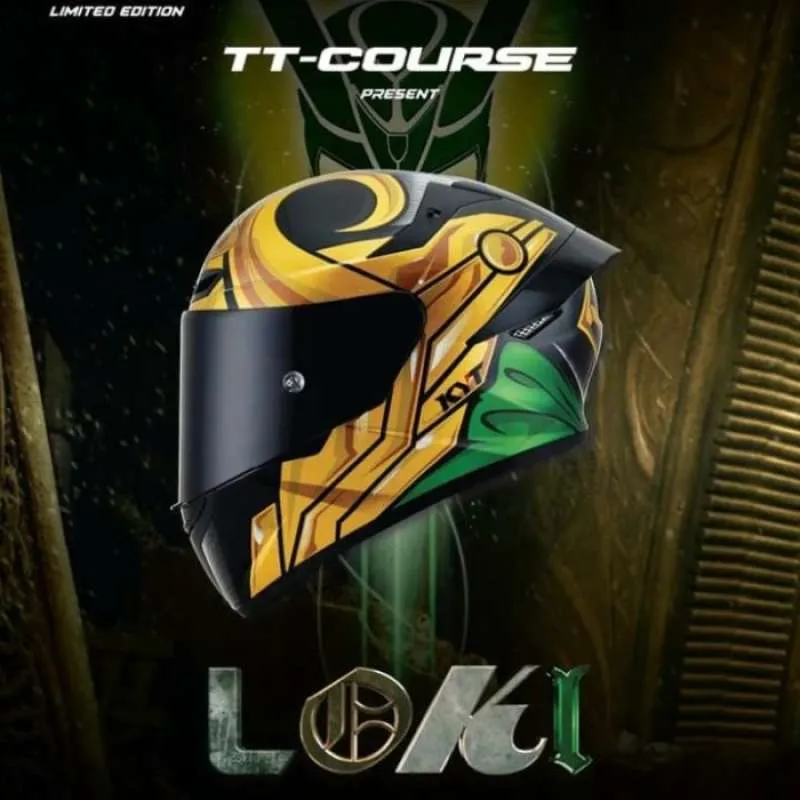 KYT TT COURSE LOKI MARVEL LIMITED EDITION Size M