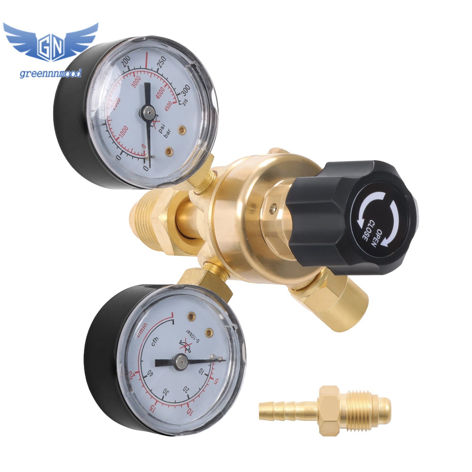 Argon CO2 Gas Welding Regulator Dual Gauges for CGA580 Mig Tig Welder 0-4500PSI