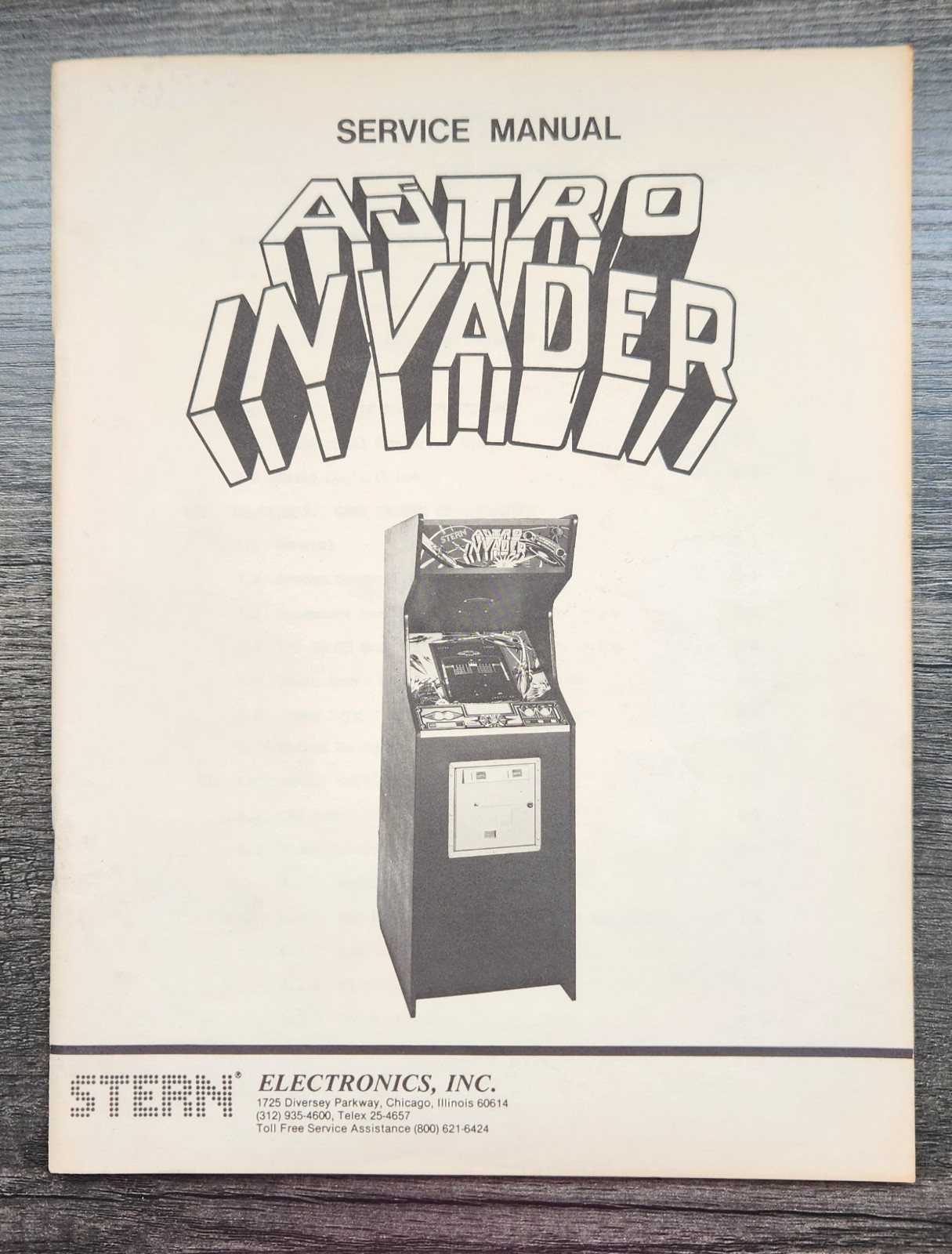 Astro Invader Service Manual Stern Arcade Video Game