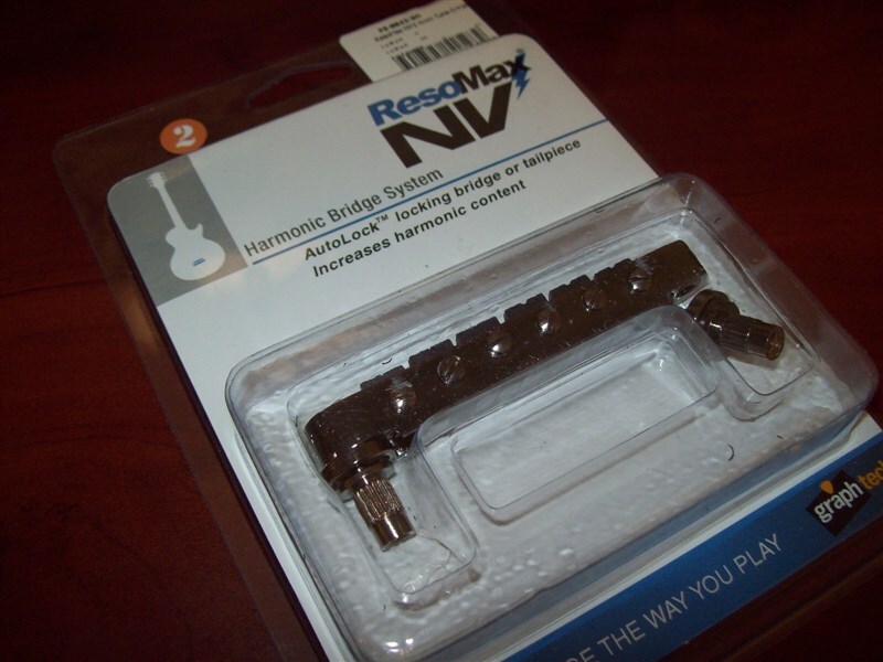 NEW - Graph Tech Resomax NV2 4mm Bridge - BLACK NICKEL, PS-8843-BN