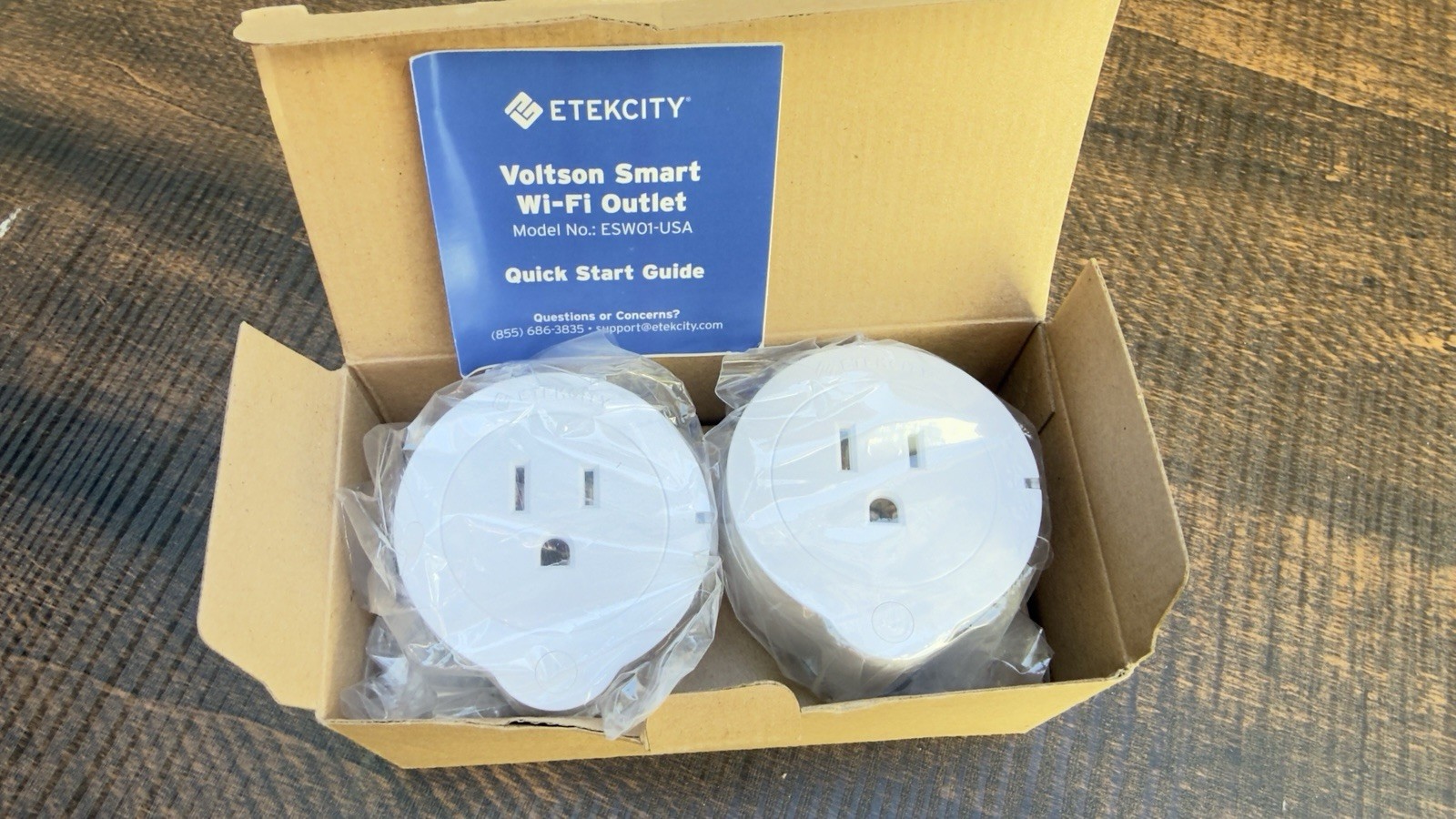 Etekcity Voltson Wi‑Fi Smart Plug Outlet, US Plug, White 2‑Pack ESW01‑USA