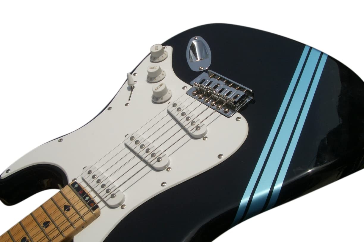 Racing Stripes/Competition Lines Sticker for Guitars & Bass - Sonic Blue