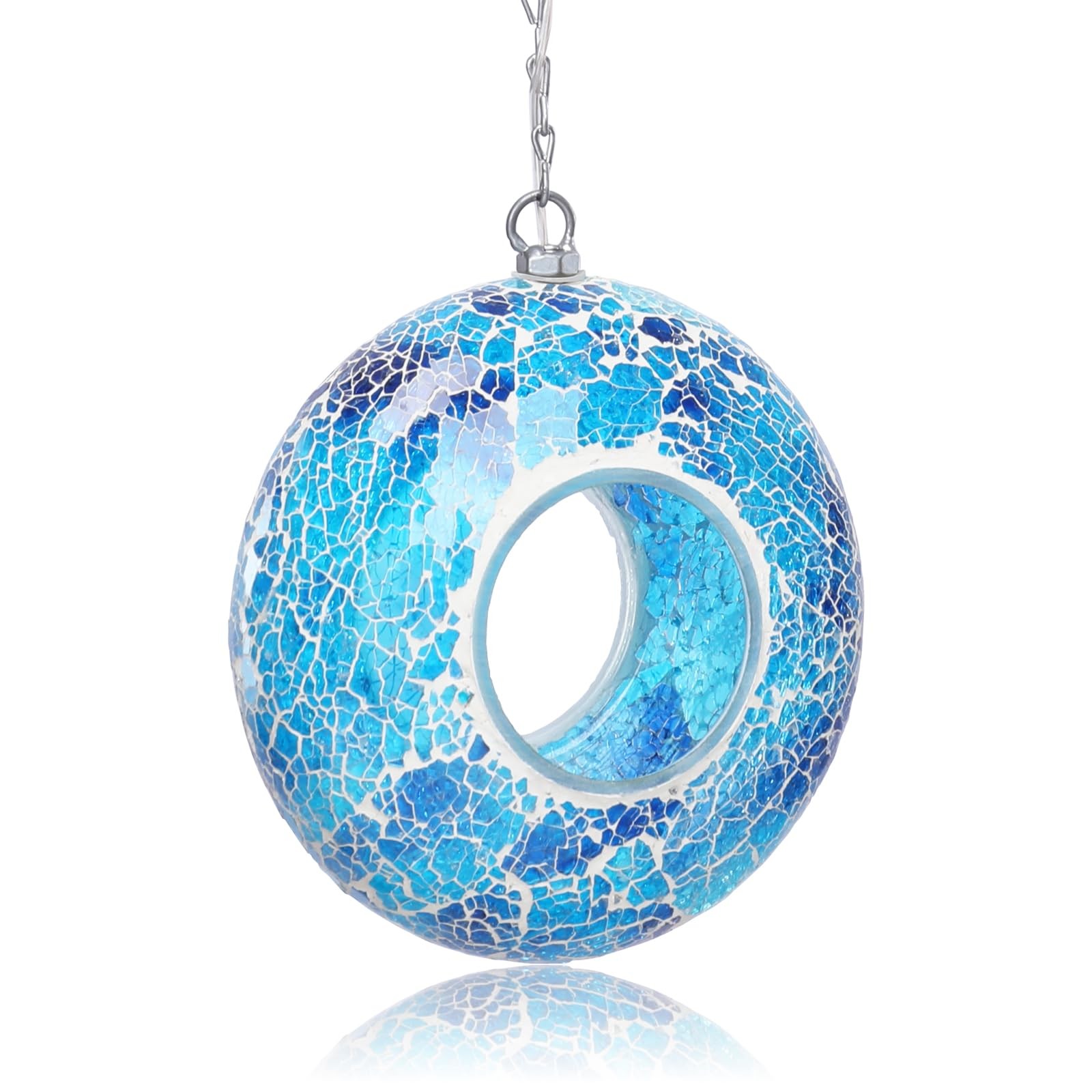 Yinns Solar Bird Feeder - Mosaic Fly Through Feeders for Bule Mosaci