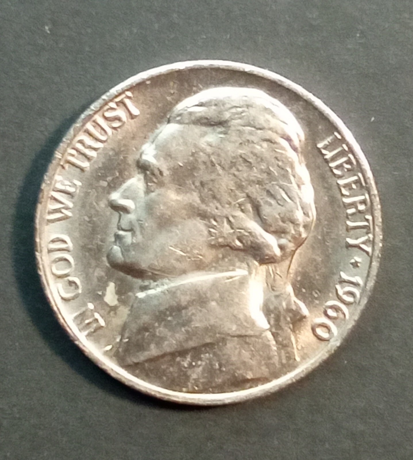 1960 P Jefferson Nickel *Crazy Doubling* Obverse and Reverse