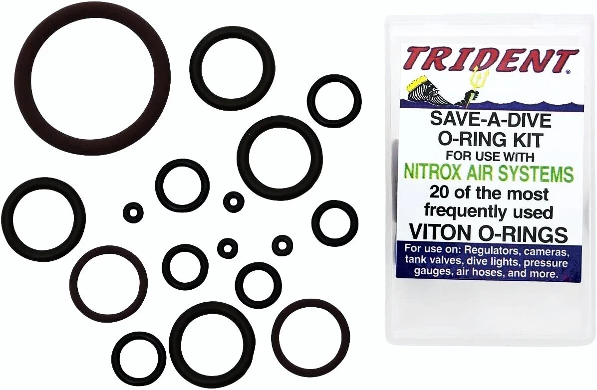 Trident 20pc Viton O Ring Kit for Nitrox Scuba Systems with Storage Case