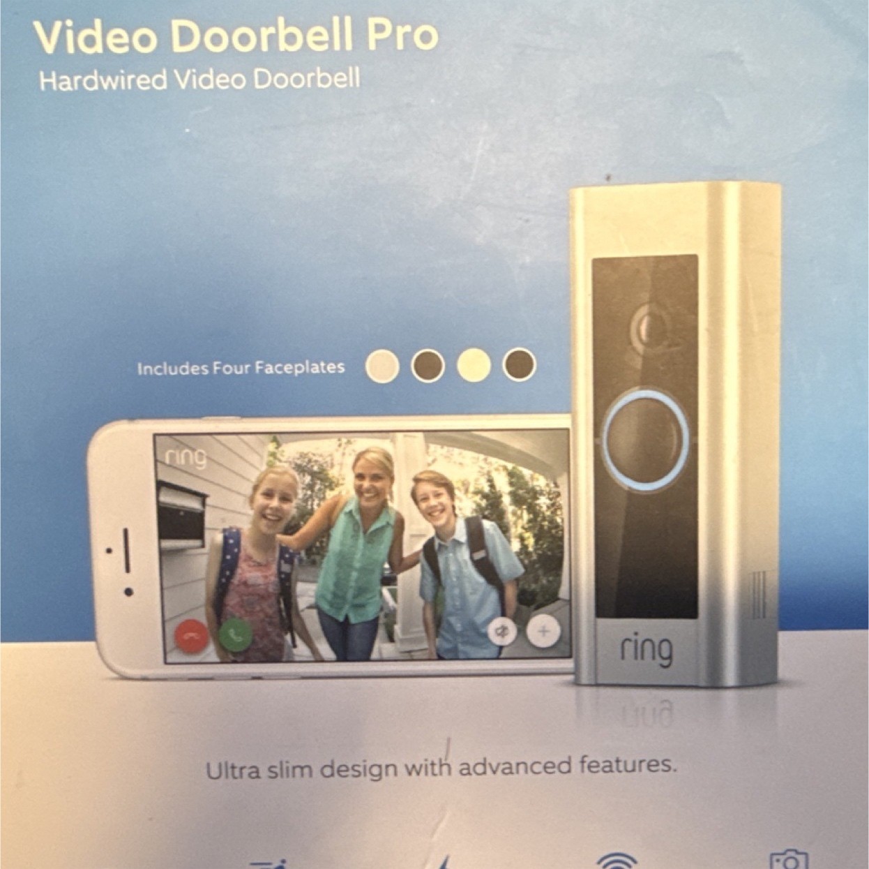 Ring Video Doorbell Pro Hardwired Wi-Fi 160° Motion/Mic Silver/Black
