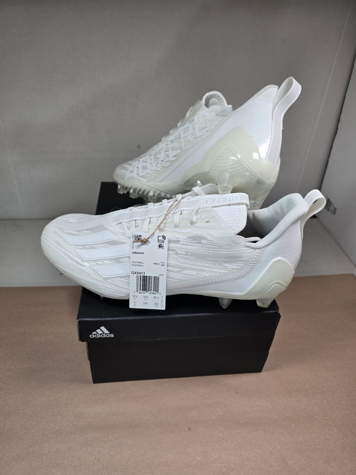 Size 11 ADIDAS Adizero Men's Football Cleats Triple White GX5413
