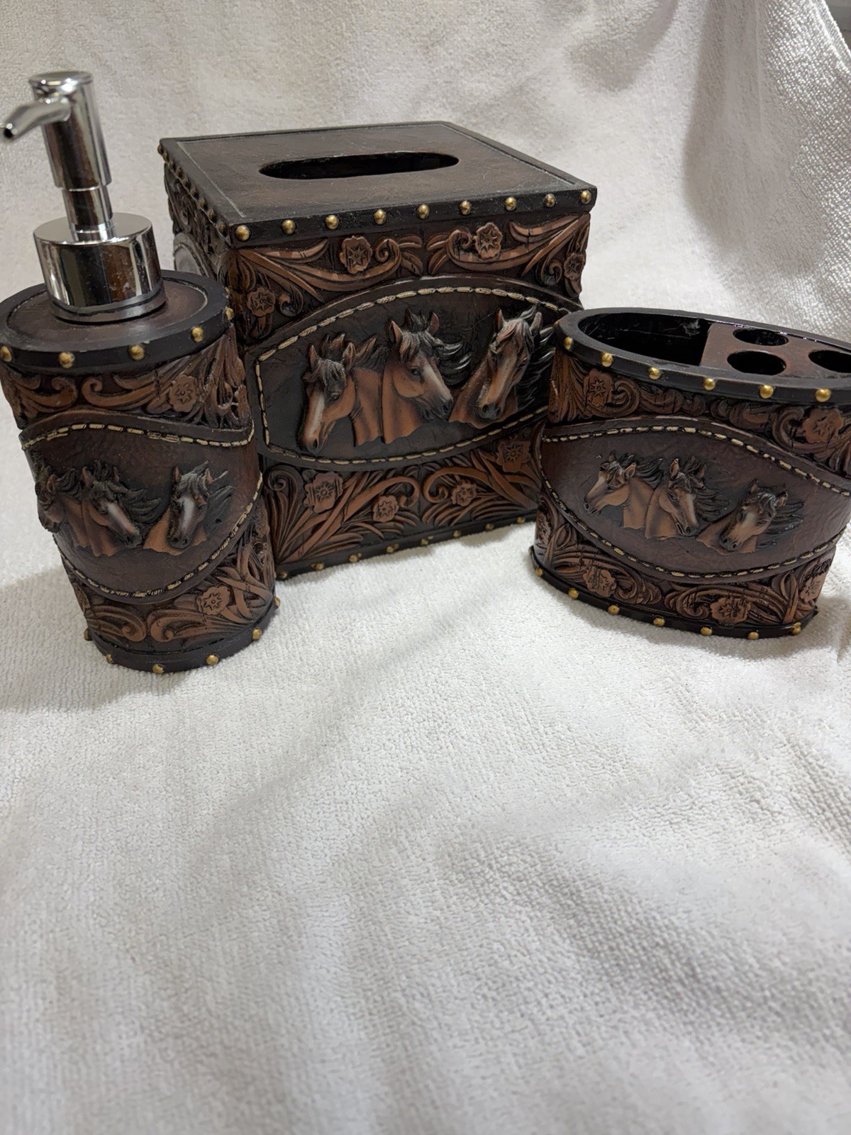 Western Horse Bathroom Set (3 piece)