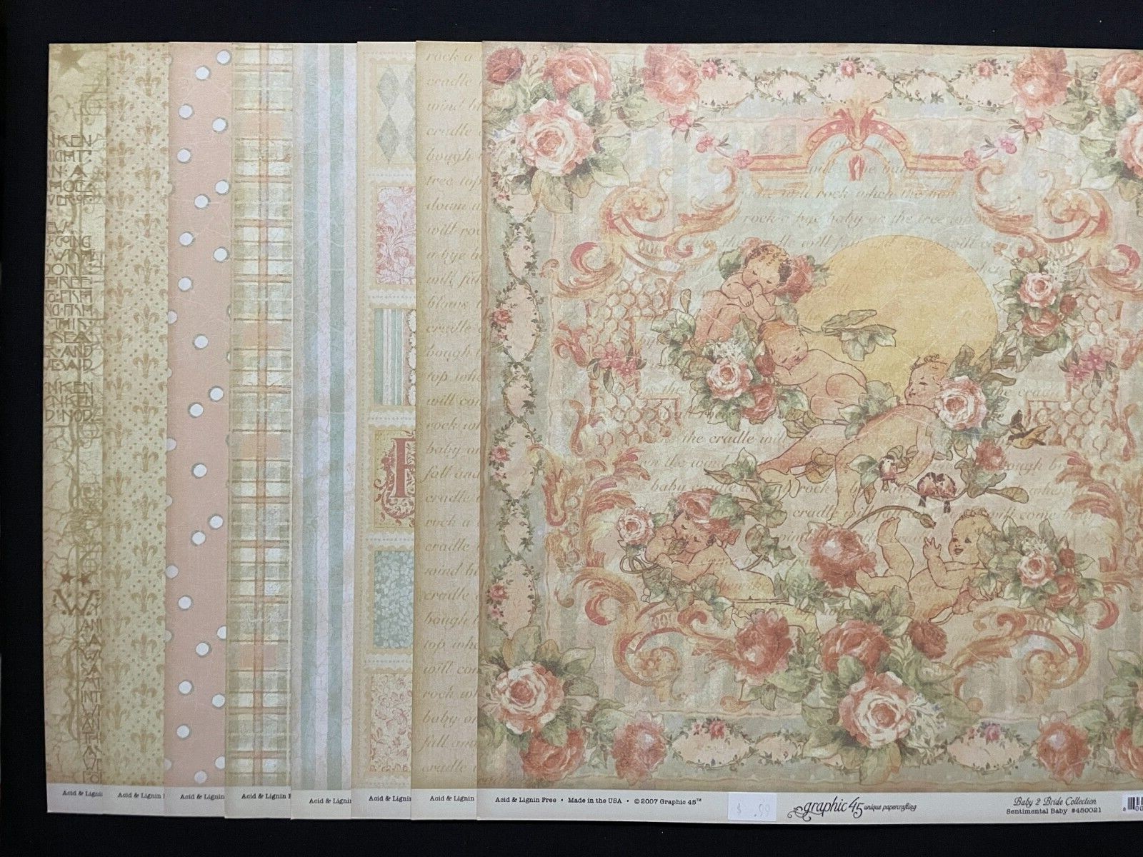 GRAPHIC 45 "BABY 2 BRIDE" COLLECTION 12X12 DS HEAVY PAPER