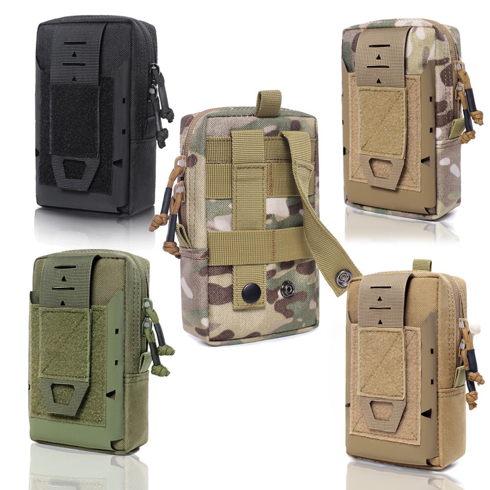 Tactical Military Cell Phone Pocket EDC Molle Pouch Belt Waist Fanny Bags Pack
