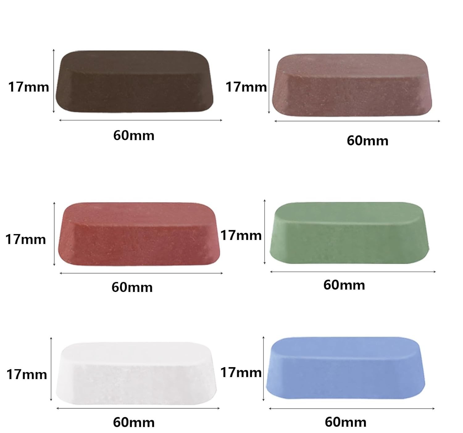6 Pcs Metal Buffing Polishing Compound for Buffing Wheel Buffing Wheel Compound