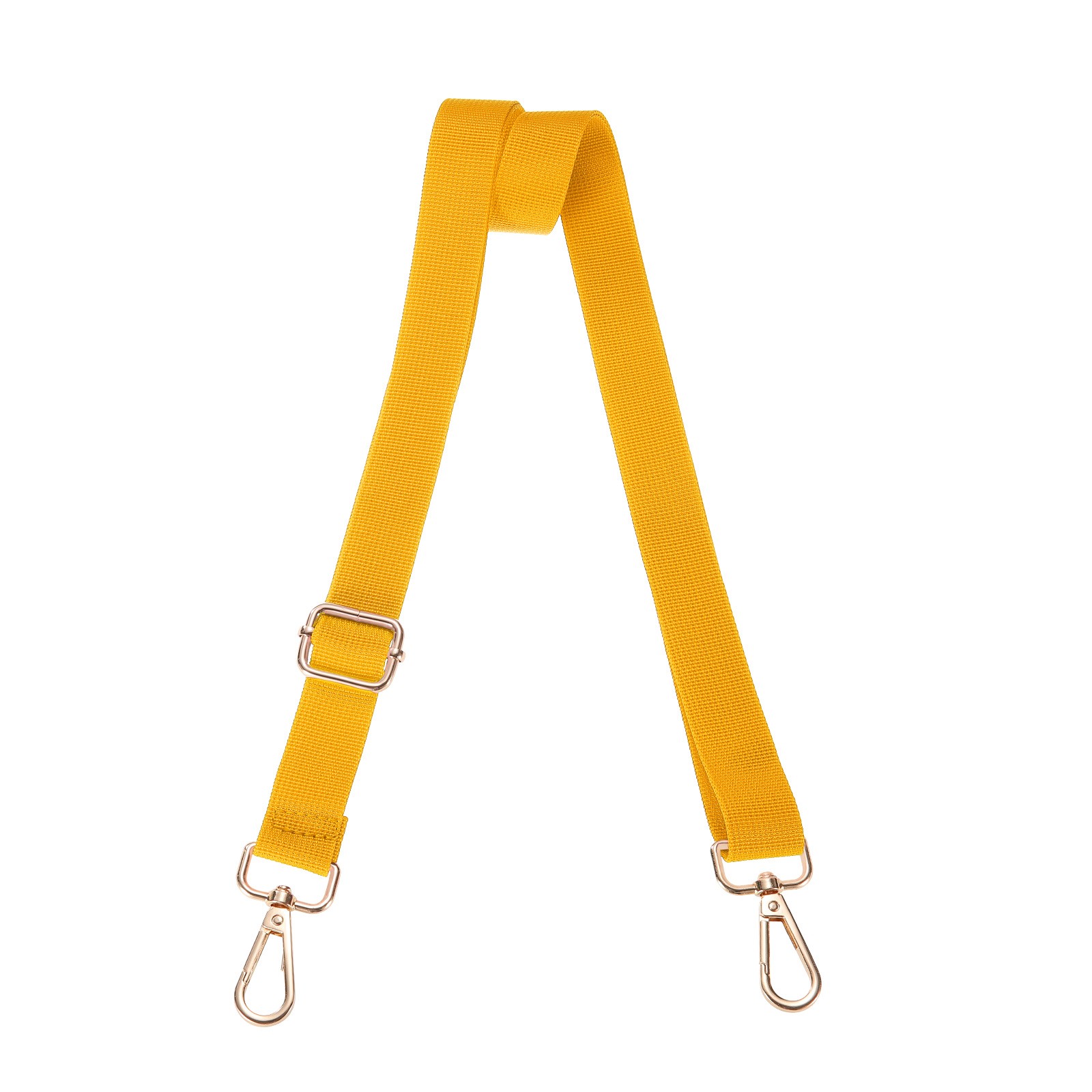 Shoulder Strap 2.5cm Wide Crossbody Strap Yellow Light Gold Buckle