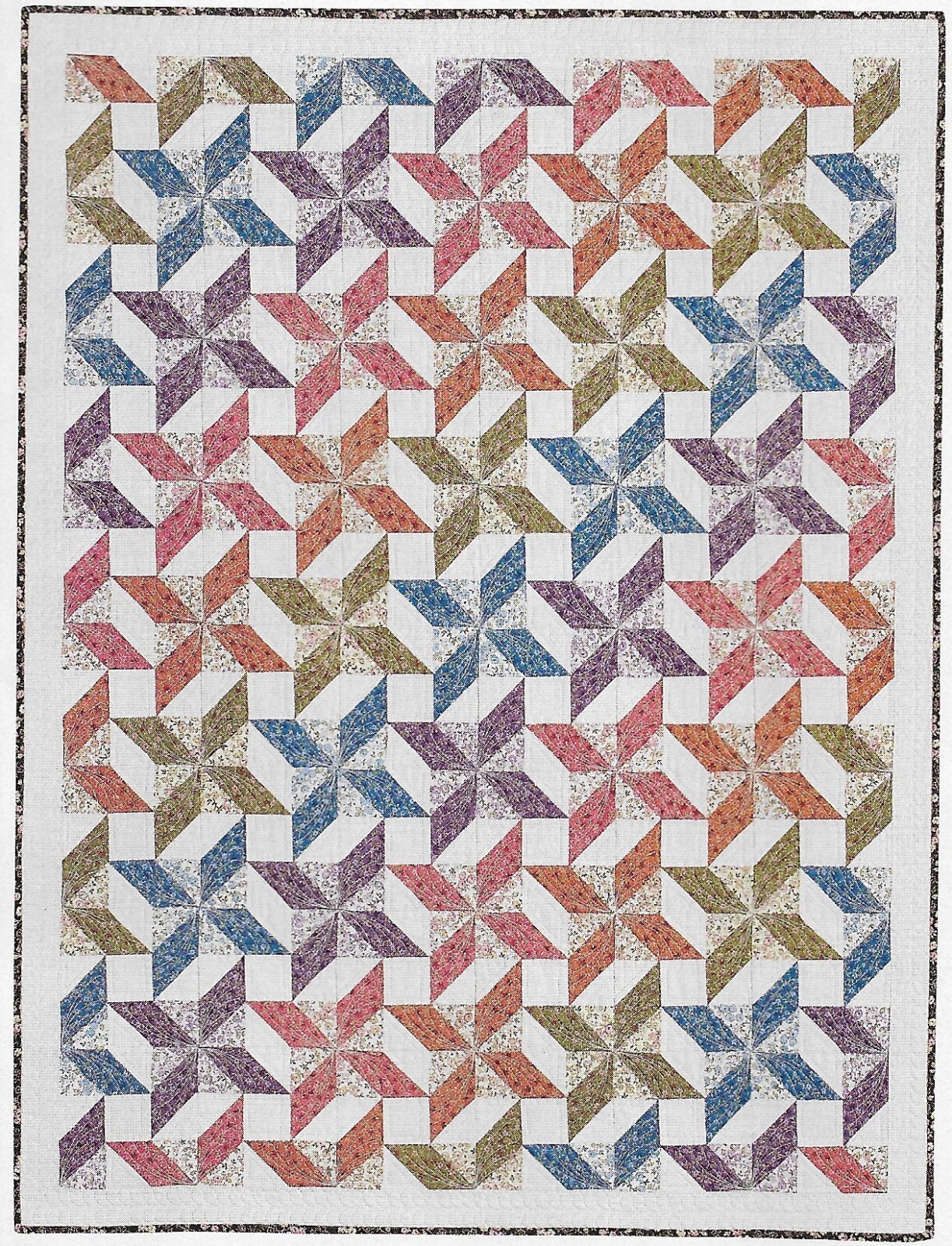 Spinning Flowers Quilt quilting pattern instructions