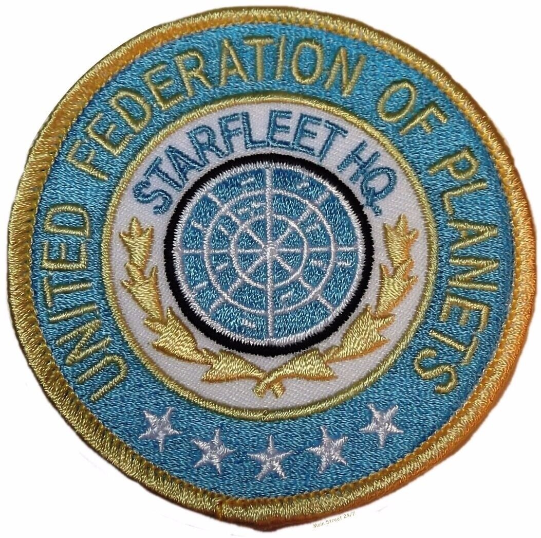 Star Trek Original Series Starfleet H.Q. UFP 3 1/2 " Diameter Embroidered Patch