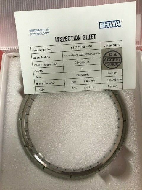 EHWA DIAMOND INDUSTRIAL CO. GRINDING WHEEL, VD2A2T12060403, NEW