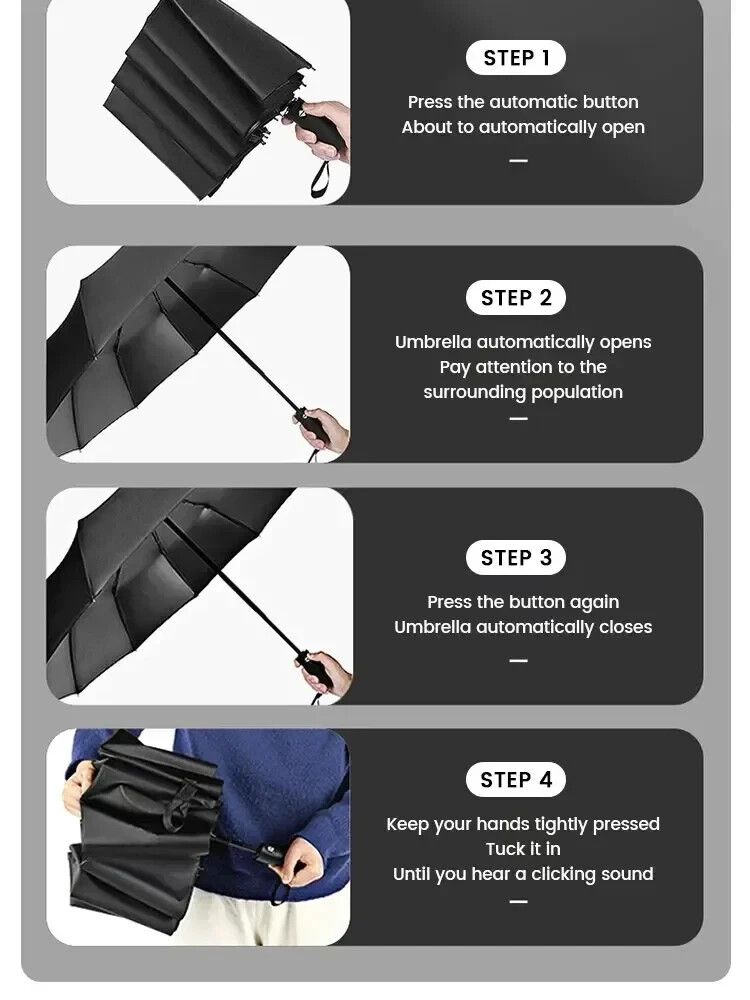 Umbrella windproof folding automatic compact anti-uv auto sun/rain for men.