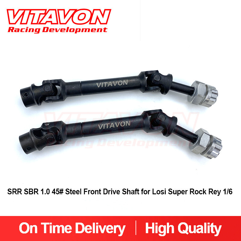 Vitavon SRR SBR 1.0 45# Steel Front Drive Shaft  for Losi Super Rock Rey  1/6