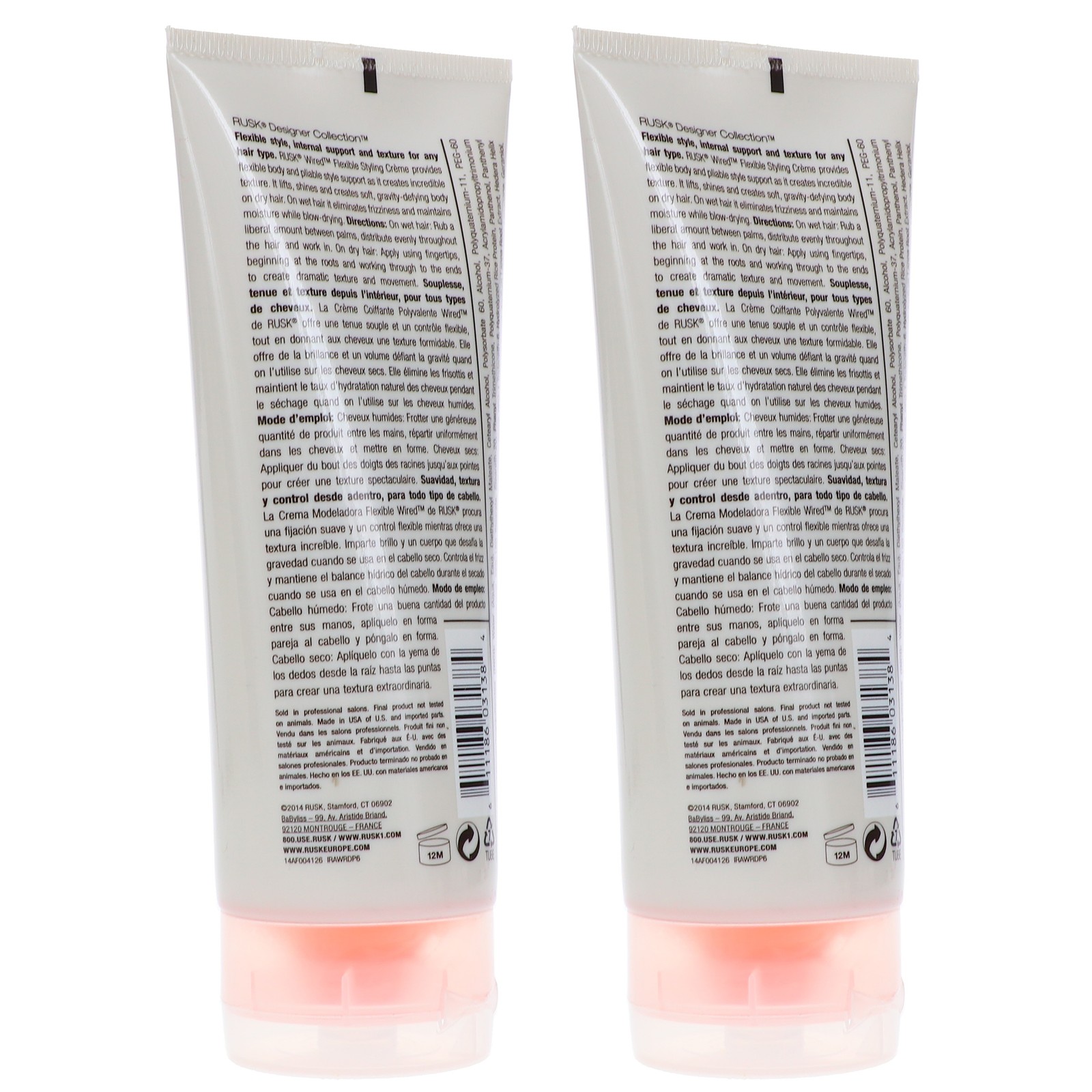 Rusk Wired Styling Cream 6 oz - 2 Pack