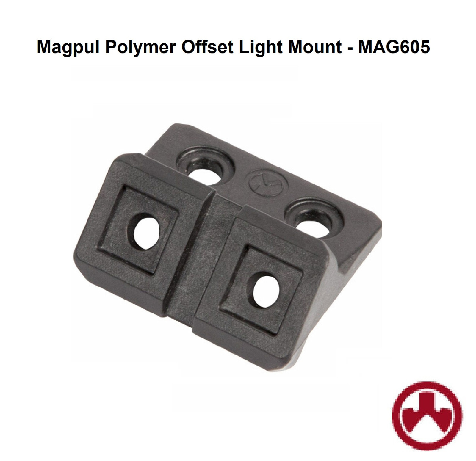 MAGPUL MAG605-BLK MLOK M-LOK Offset Light / Optic Mount - Black Polymer - NEW