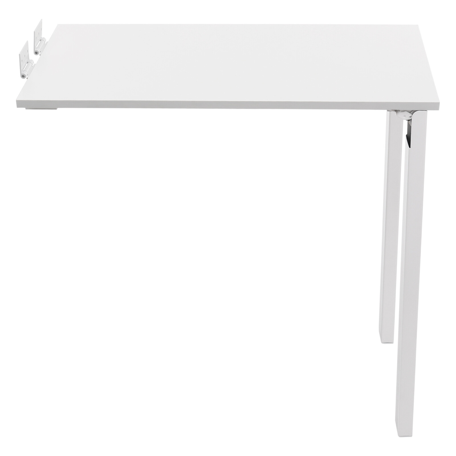 New L-Shape Modern Wall Mounted Foldable Table Wood Folding Dining Table White
