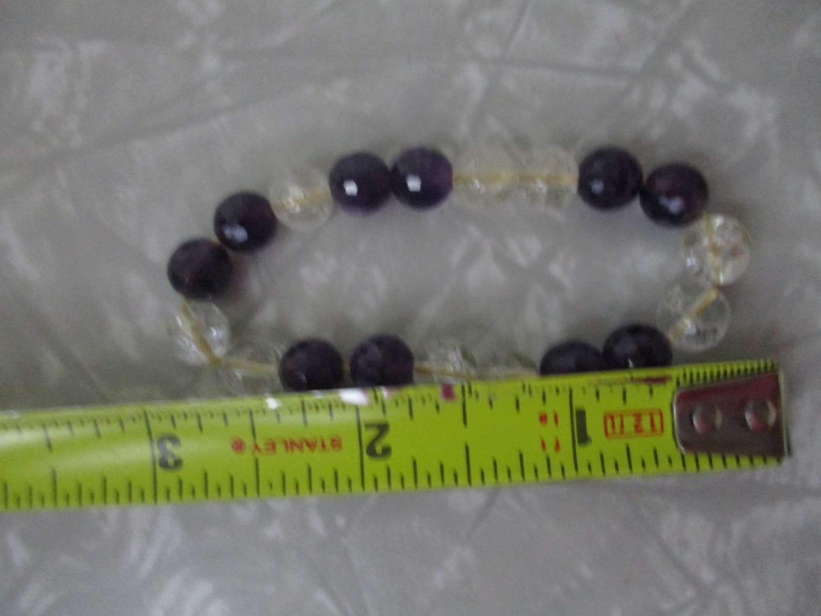 Amethyst gemstone stretch bracelet birthstone hippy rocks