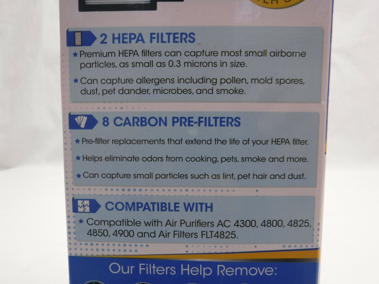 VEVA Premium HEPA Replacement Filter 2 Pack + 8 Carbon Pre-Filters Model GG48252