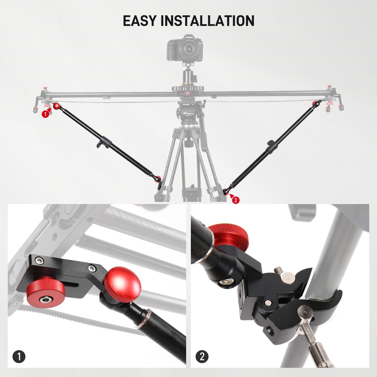 GVM Camera Slider Support Arm,Stabilizer Adjustable Tripod Stability Arm