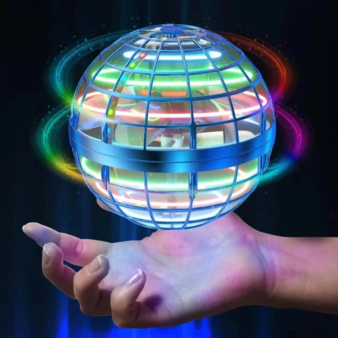 LED Hand Controlled Flying Hover Ball 360° Rotating Indoor Outdoor Toy for Kids