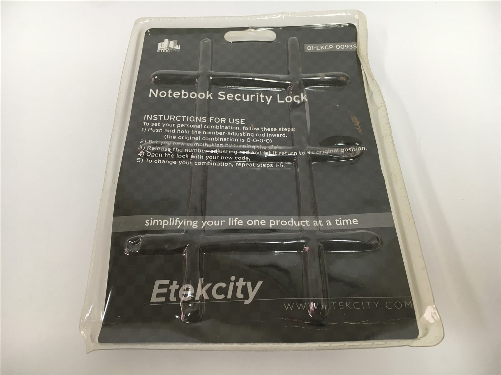Etekcity Notebook Security Lock 01-LKCP-0093S