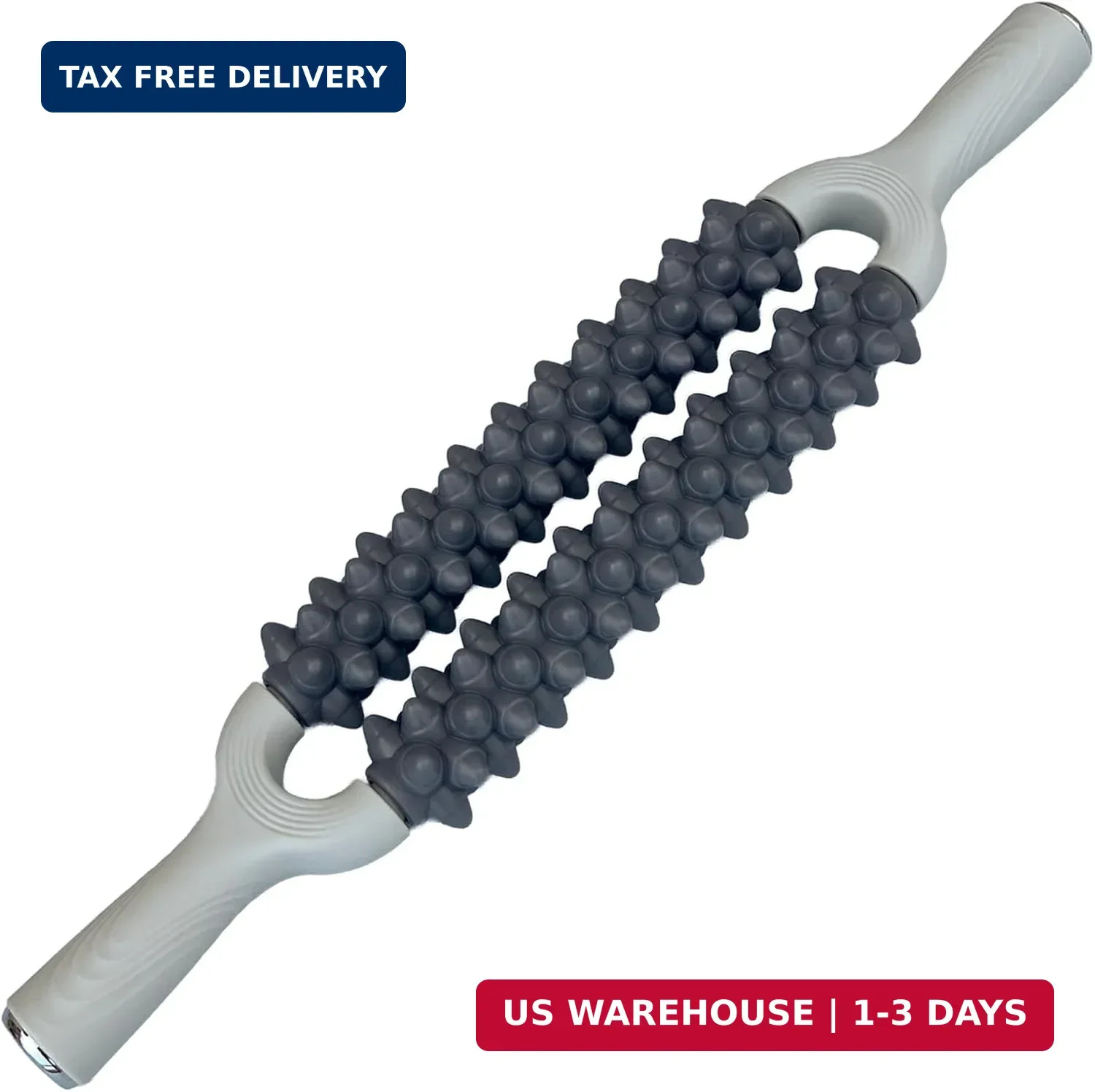 Muscle Roller Stick, Double Row Deep Tissue Massage Stick for Muscle Recovery, P