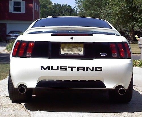 BLACK Rear Bumper Letters Inserts for Ford Mustang 1999 - 2004 ABS Plastic NEW