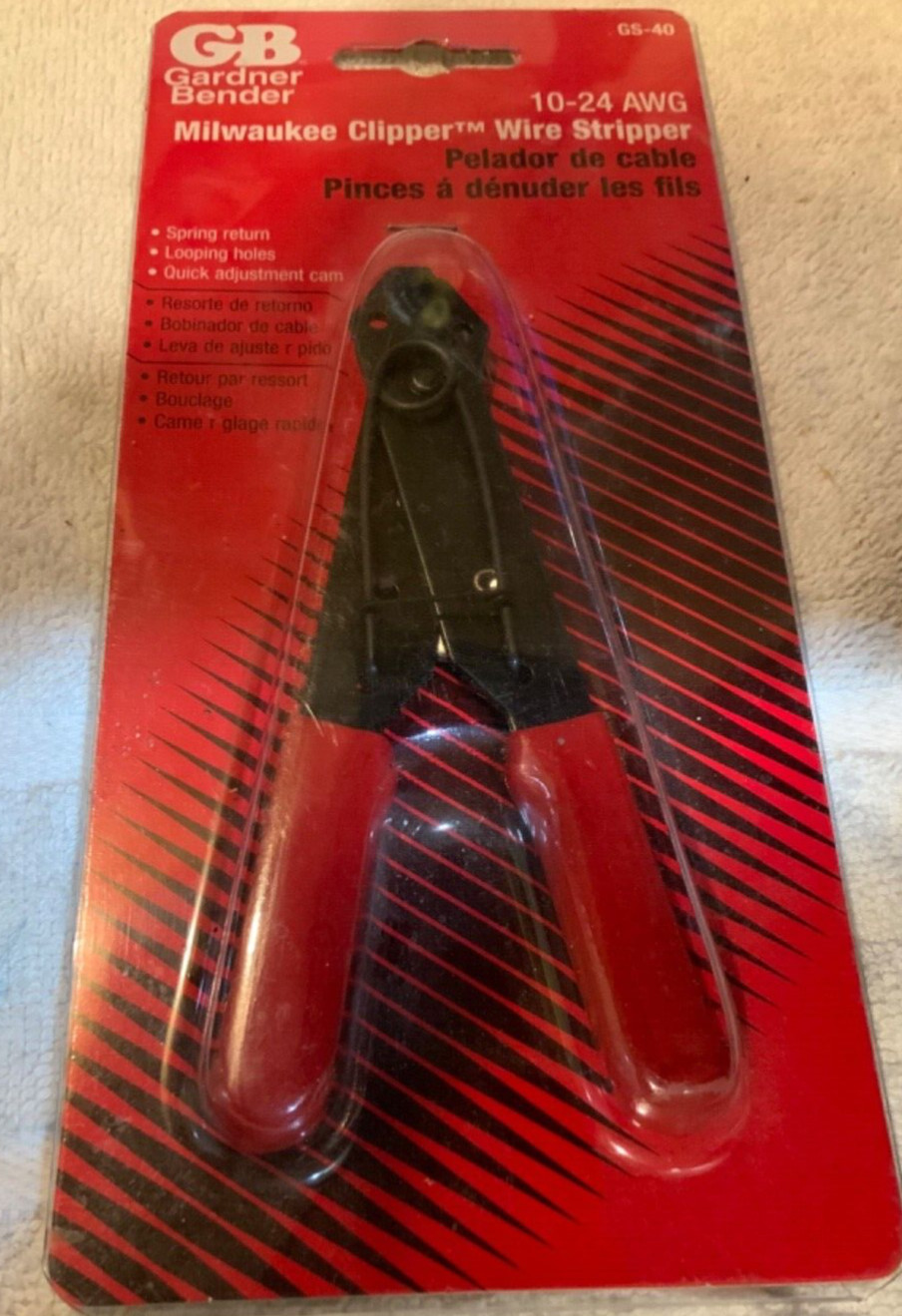 -NEW- Gardner Bender Milwaukee Clipper Wire Stripper 10-24 AWG #GS-40 free ship