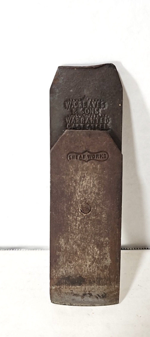C. 1850 Antique W Creaves And Sons Sheaf Works Steel Planer Blade 6.25"
