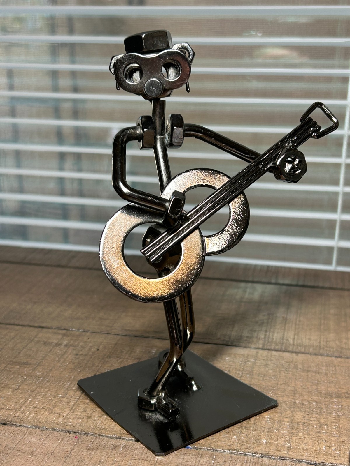 Guitar Player Nuts and Bolts Metal Musician Figurine Music Fun Gift