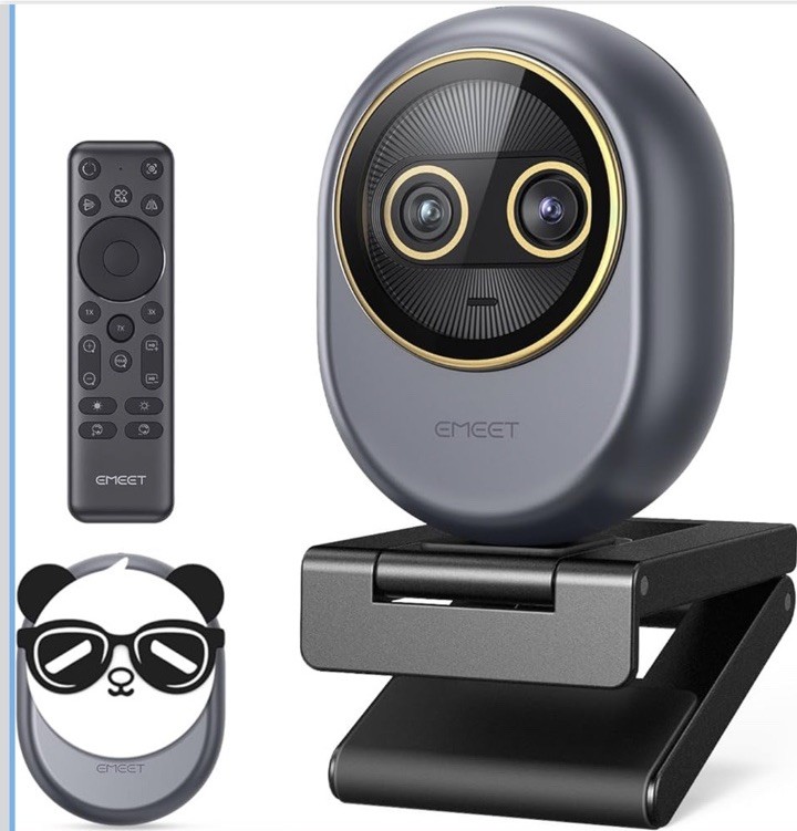 EMEET Piko 4K Webcam Wide-Angle & Telephoto Cameras, Max 11X Hybrid Zoom,