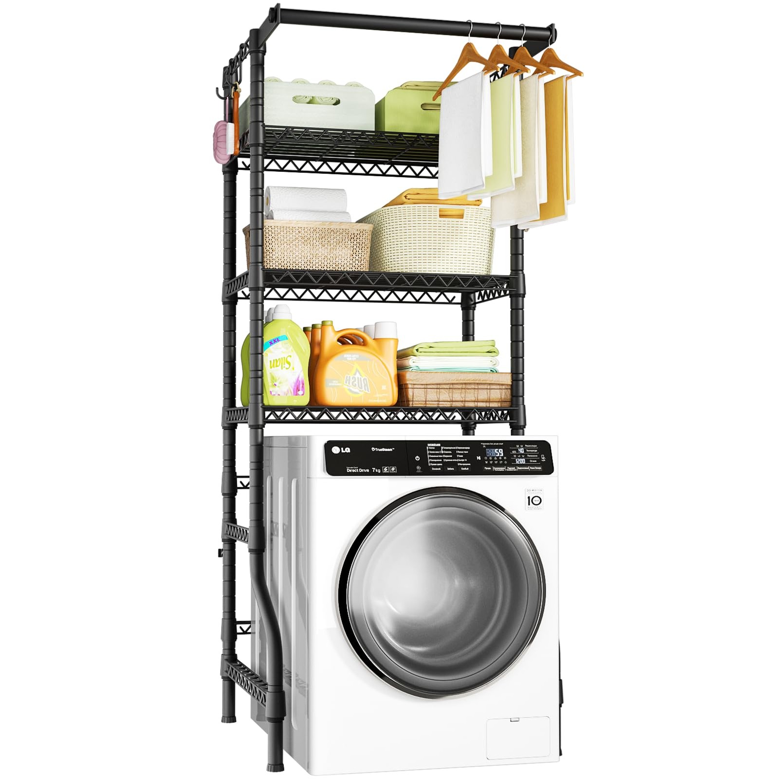 U11 Mini Over Washer and Dryer Shelves 3 Tiers Laundry Room Storage
