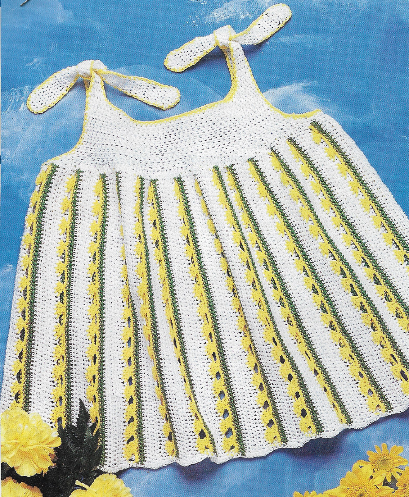 Little Sunshine Toddler Dress crochet pattern instructions