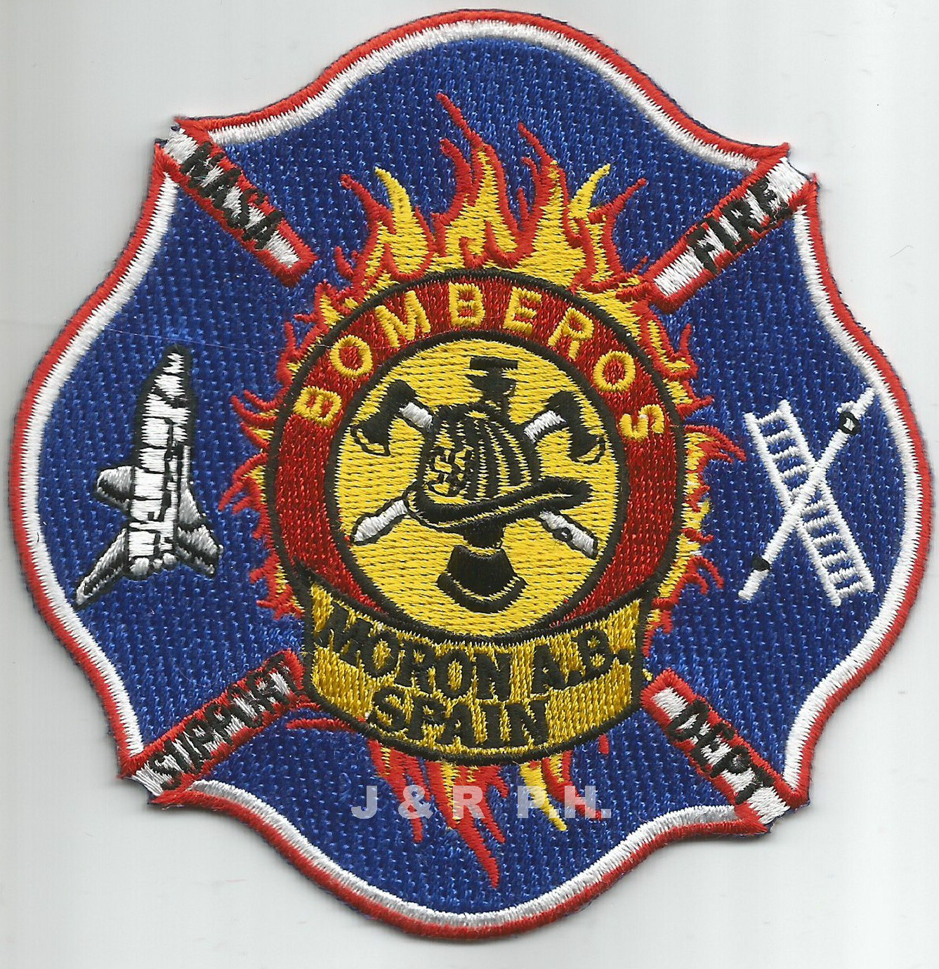 Moron Air Base, Spain  "N.A.S.A."  (4" x 4" size) fire patch