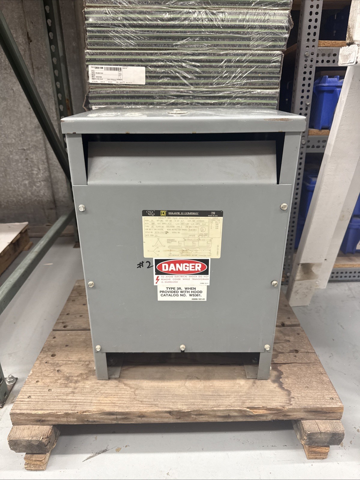 Square D Three Phase Insulated Transformer MODEL 15T85HIS