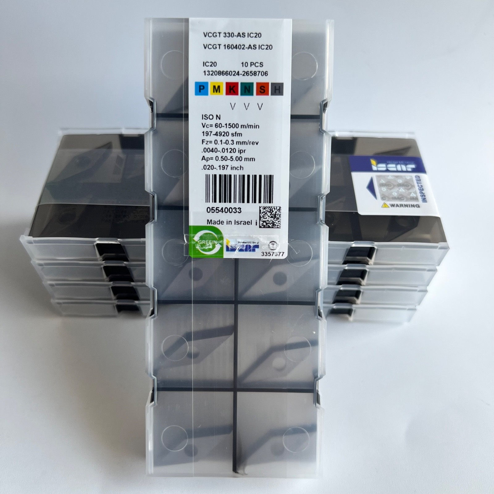 VCGT160402-AS IC20/ISCAR/ 10PCS