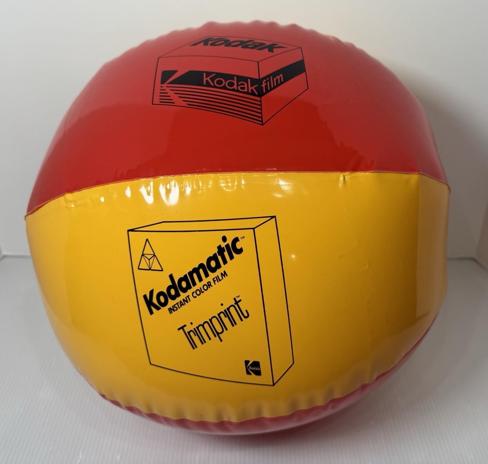 Vintage Kodak Trimprint Inflatable Beach Ball 13" Instant Color Film Advertising