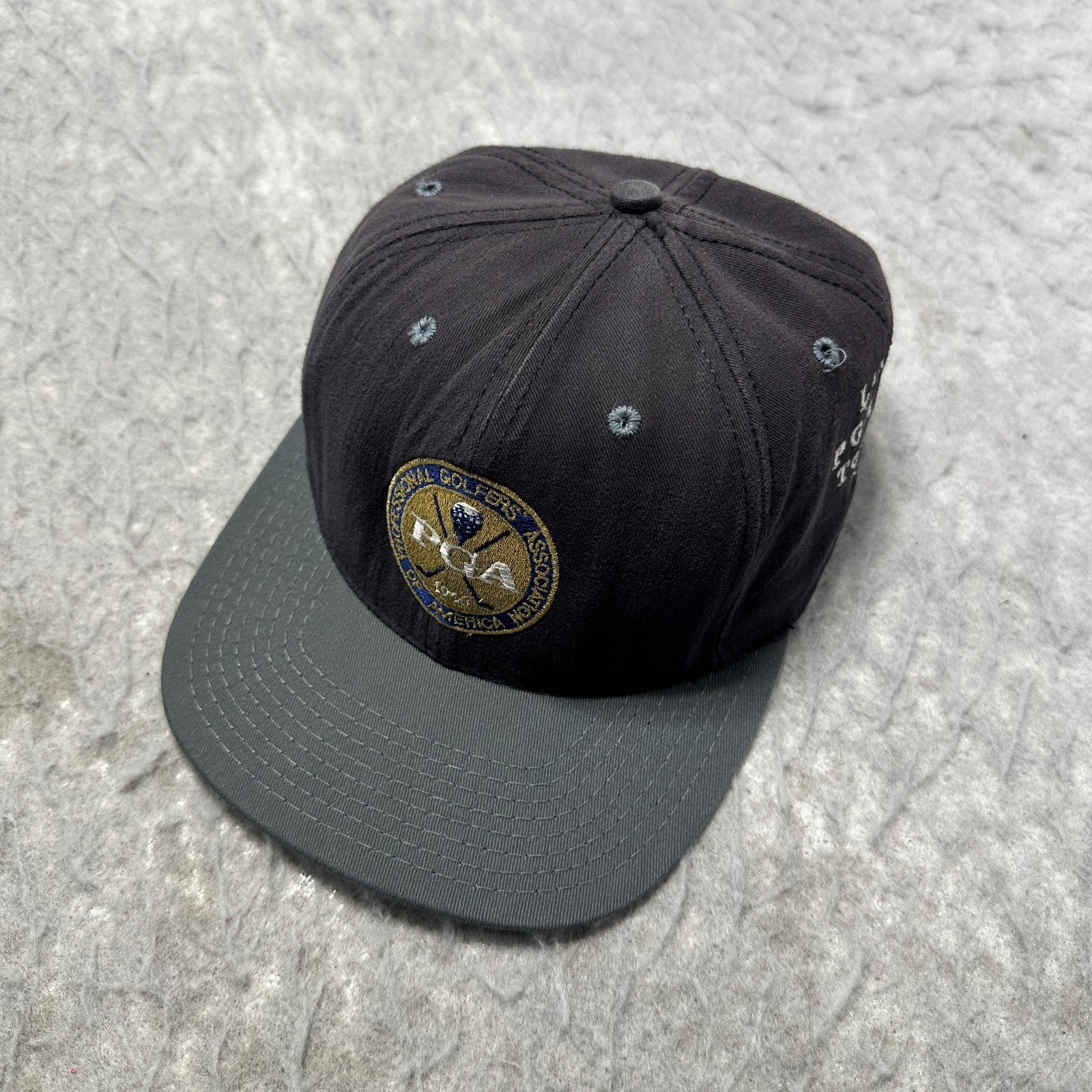 Langert PGA Hat Cap Gray Strapback Mens OSFA Adjustable