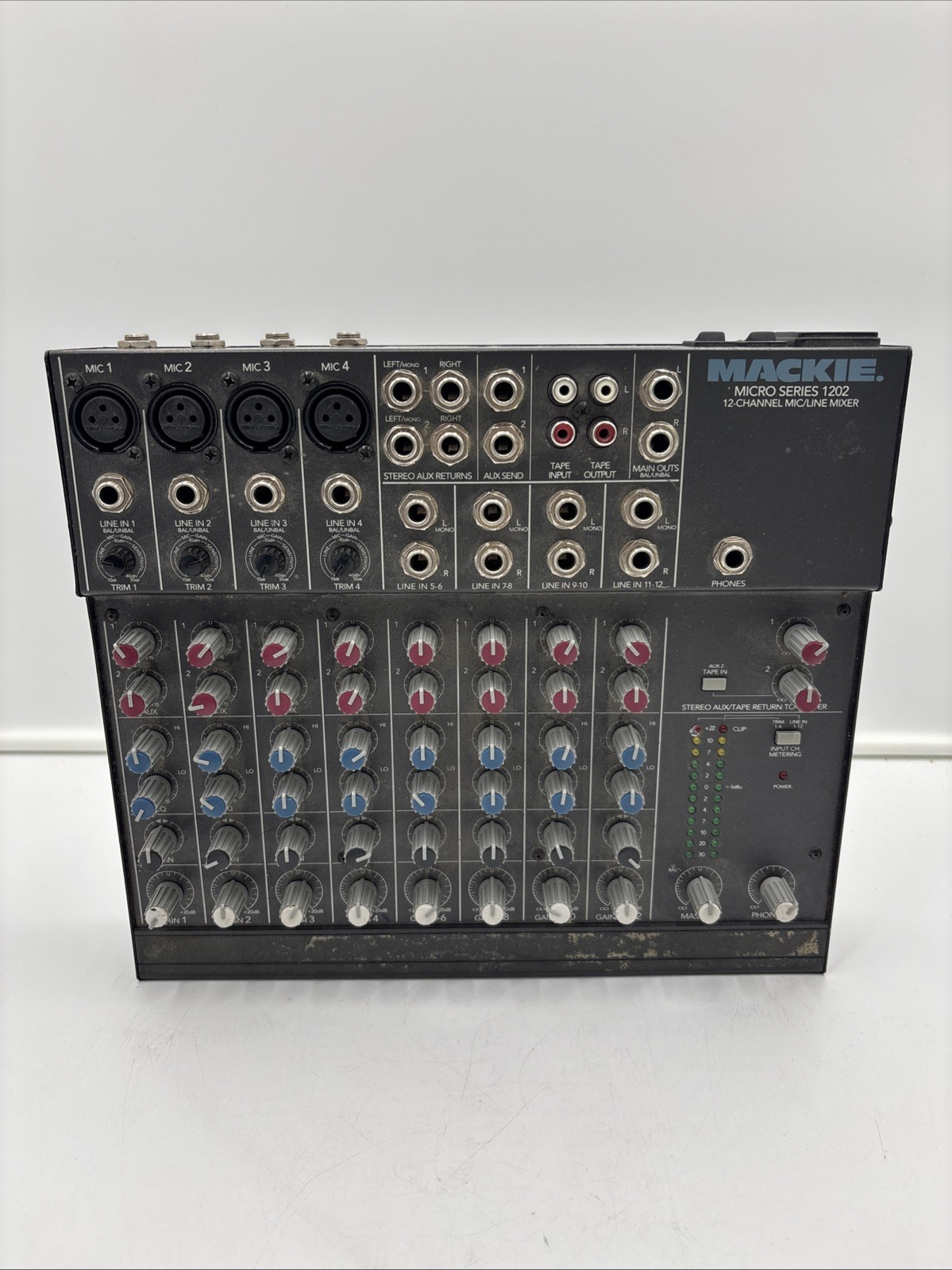 Mackie Micro Series 1202 12-Channel Mic/Line Compact Mixer Tested Powers ON