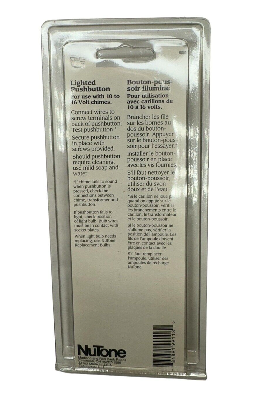 (Box of 6) NuTone PB-36LPB Pushbutton Lighted Door Bell Solid Brass Polished