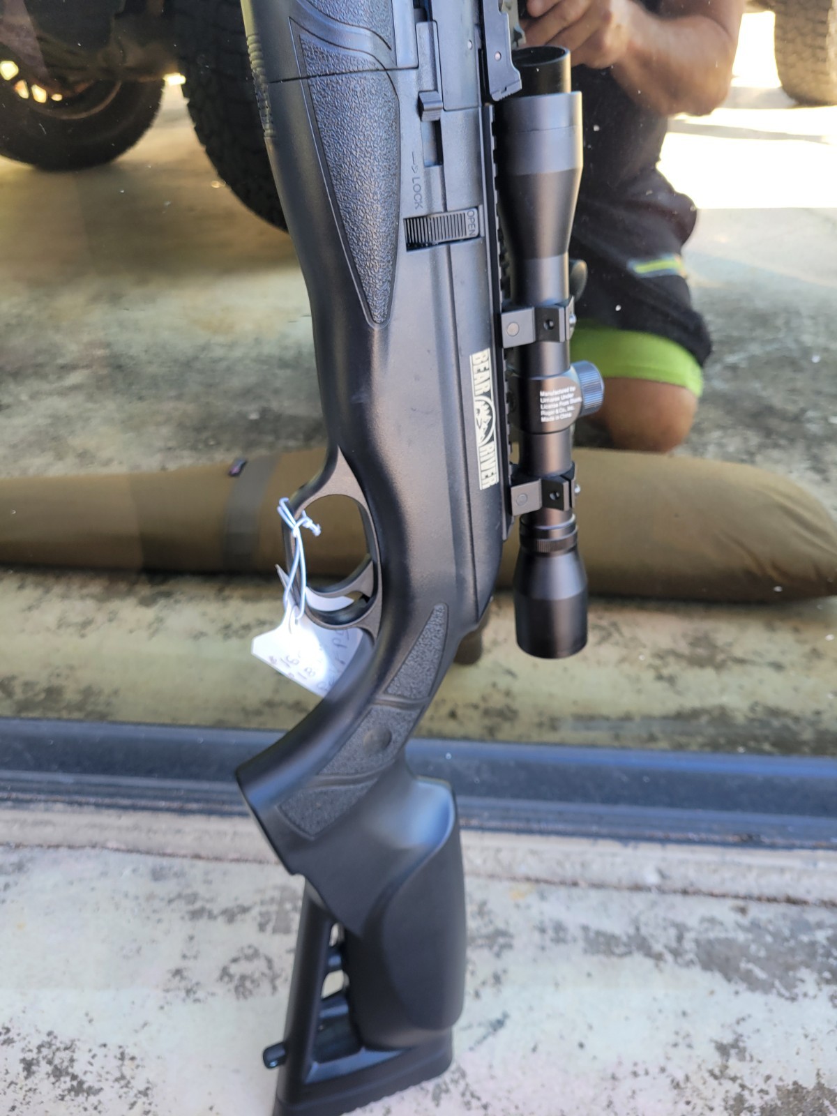 Bear River Black Ops .177 Break Barrel Air Rifle Scope Case Adjustable Stock