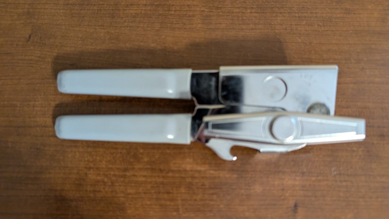 Vintage Swing-A-Way Manual Can and Bottle Opener Gray Handles 7” USA!